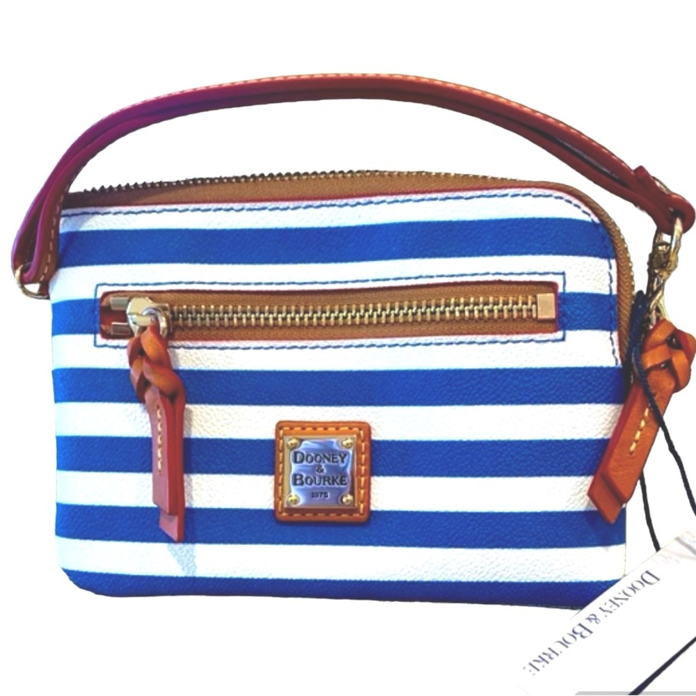 NWT Dooney & Bourke Mariner Striped Wristlet Wallet
